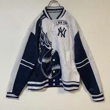 NY Yankees 올 패턴 스타디움 자켓 빅 로고 남성용