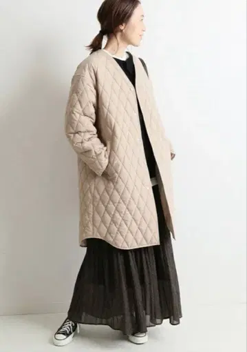 SLOBE IENA ] 슬로브 이에나 RENU 퀼팅 롱 블루종 인기