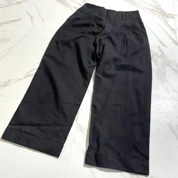 구하기 어려움 마가렛호웰 하의 린넨 혼방 코튼 블랙