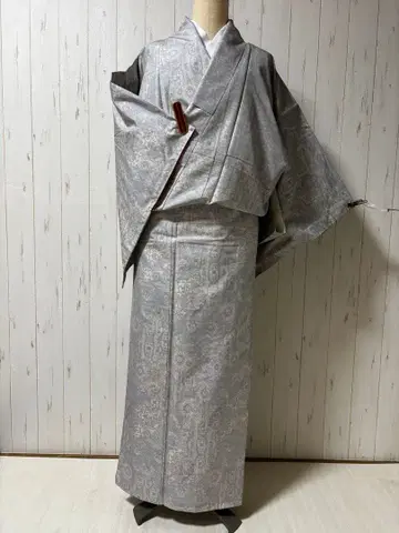 미사용 세련된 화이트 오시마 명주 m4396