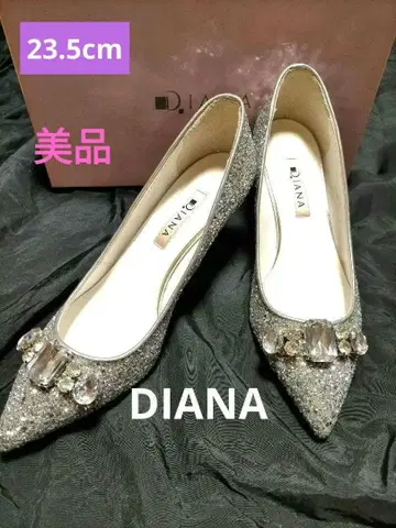 DIANA 실버 라메 펌프스 5cm 힐 결혼식 매장