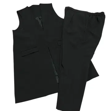 RANAN 라난 노카라 롱베스트 셋업 빅 사이즈 3L 블랙