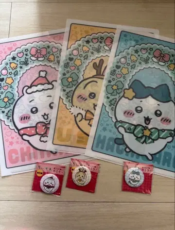 치이카와 오리지널 캔 거울 클리어 파일 3종 세트 세븐일레븐 한정판