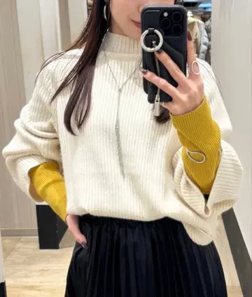 7게이지 래글런 리브 하이넥 풀오버