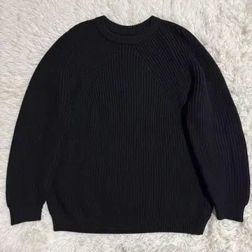 바토너 BATONER 시그니처 크루넥 니트 블랙 L