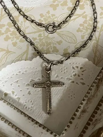 노제스 실버 목걸이 크로스