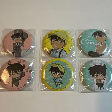 에도가와 코난 캔뱃지 6개 세트