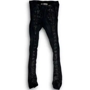 SHARE SPIRIT Lace up python leggings
