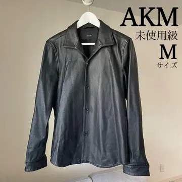 AKM 레더 자켓 블랙 M 미사용급 양가죽 셔츠 자켓 일본제