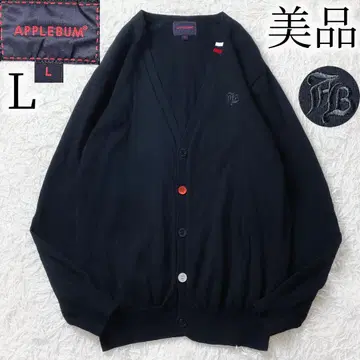 12 새상품급 APPLEBUM 애플바움 코튼 V넥 가디건 L