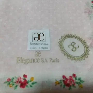 Elegance S.A. Paris 꽃무늬 손수건