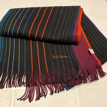 Paul Smith 스트라이프 머플러 양모 독일제