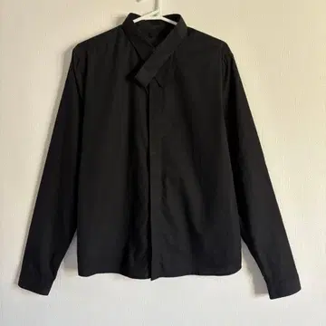 B 스토어 크로스 타이 컬러 셔츠 블랙