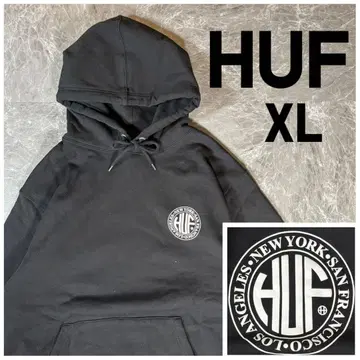 미사용급 하프 HUF 백 로고 [ XL ] 블랙