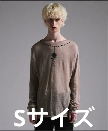 [GRANCY] 프린트 디자인 시어 니트 그레이