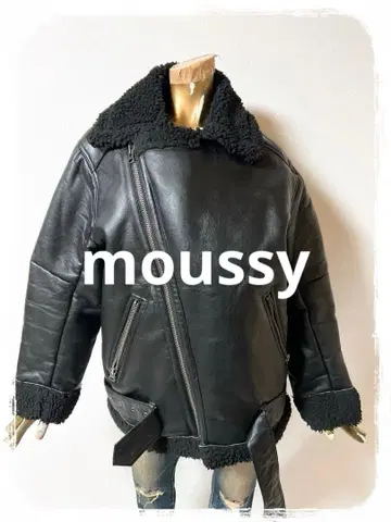 T20090 moussy 인조 가죽 오버 사이즈 자켓 F