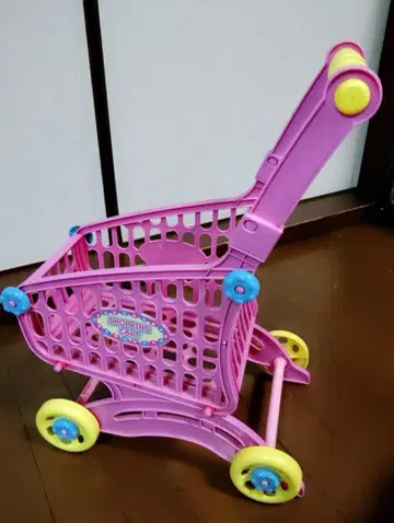 소꿉놀이 귀여운 쇼핑 카트 핑크 약 51 x 25 x 38cm