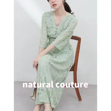 [택 포함 새상품] 내추럴 꾸뛰르 레트로 레이스 원피스 원피스 민트
