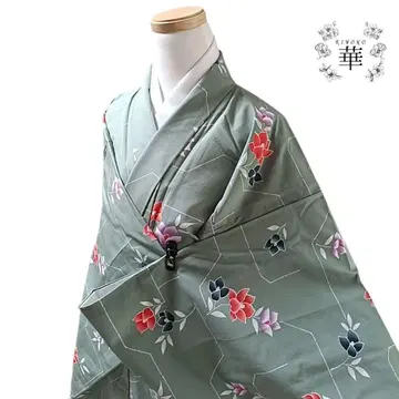 860 기모노 이중 기모노 기장 156 그린 화학 섬유 워셔블 기모노