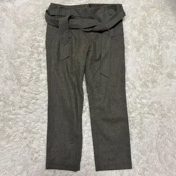 드로어 Drawer 울 팬츠 벨트 포함 올리브 38