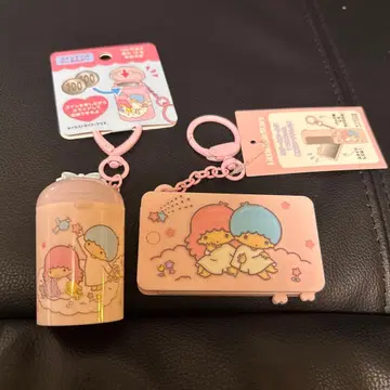 리틀 트윈 시스터즈 코인 케이스 미니 거울 & 코인 키링 키키라라