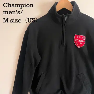 Champion 하프 지퍼 맨투맨 M 블랙 ASTRA 속기모