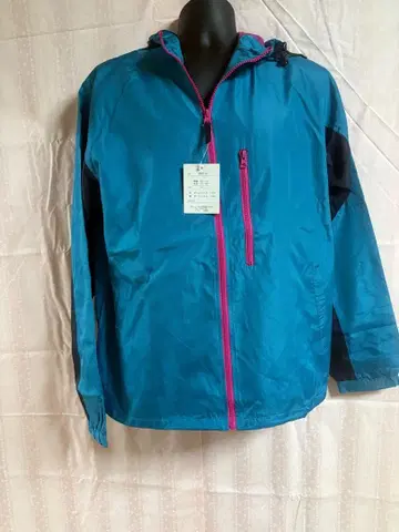 나일론 자켓 파랑 핑크 악센트