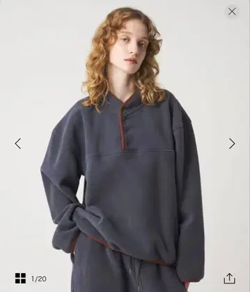 미사용 새상품 6(ROKU) 플리스 풀오버