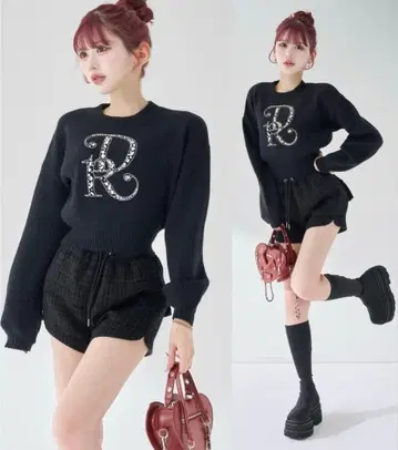 DR 비쥬 볼륨 리브 니트탑