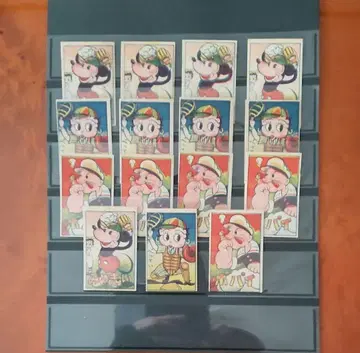 미국 캐릭터 미키 & 베티 & 뽀빠이 각 5장 세트 쇼와 딱지