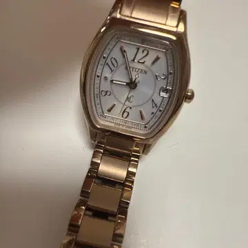 시티즌 사쿠라 핑크 핀 골드 여성용 손목시계