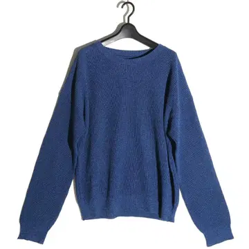 bukht 부크트 크루넥 코튼 니트 블루 프리 사이즈