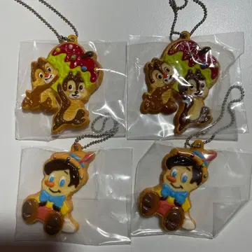 (초 레어 헤이세이 레트로) 칩과 데일 & 피노키오 쿠키풍 키링