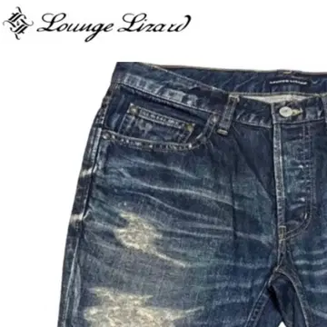 빅 사이즈의 멋스러운 라운지 리자드 데미지 데님