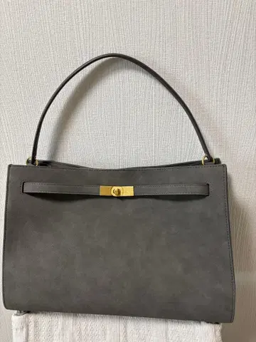 가격 인하 그레이 스웨이드풍 토트백