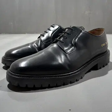 새상품급 커먼프로젝트 더비 슈즈 가죽 신발 39 블랙 카프 스킨 레더