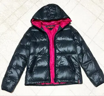 타미걸 M 사이즈 다운 자켓 블랙/핑크