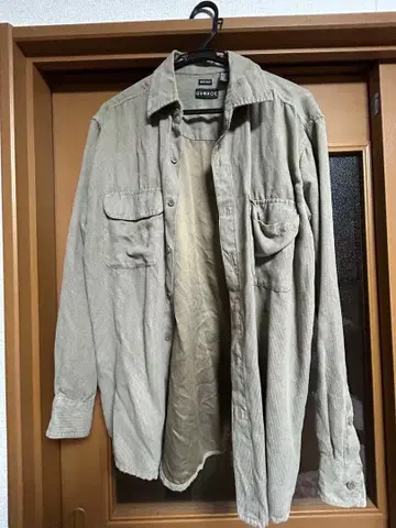 GEORGE 스웨이드 그레이 긴팔 셔츠