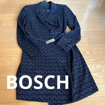 BOSCH 다크 네이비 벨벳 원단 패턴 랩 스타일 원피스 M 사이즈