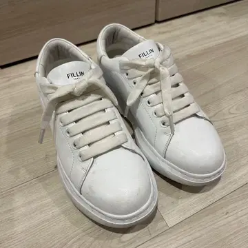 FILLIN 화이트 가죽 스니커즈