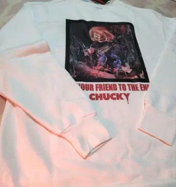 처키 트레이닝복 M 기모 백 프린트 차일드 플레이