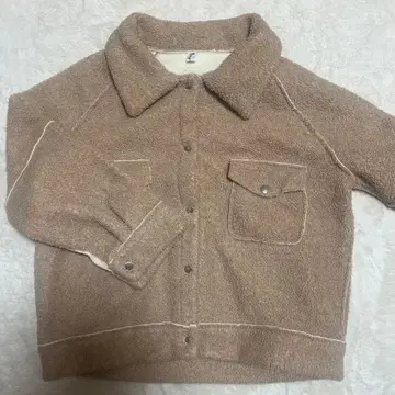 여성용 보아 자켓 브라운 M 사이즈