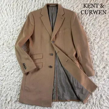 새상품급 KENT&CURWEN 체스터 코트 울 코트 베이지 M 일본제