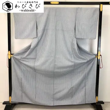 코몬 세로 줄무늬 크레이프 원단 옅은 둔색 톨 사이즈 K-5241