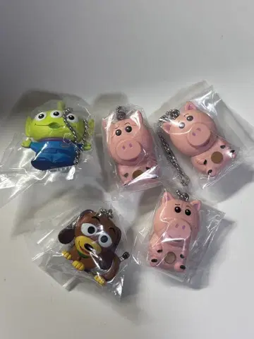 토이스토리 가챠 플랫 마스코트 키링 마스코트 세트