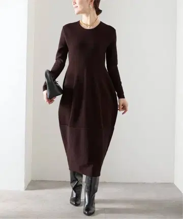 미사용 새상품 VERMEIL par iena 형태 니트 배럴 라인 원피스