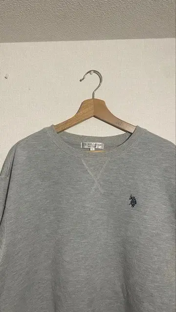 U.S. POLO ASSN. 그레이 크루넥 맨투맨 L
