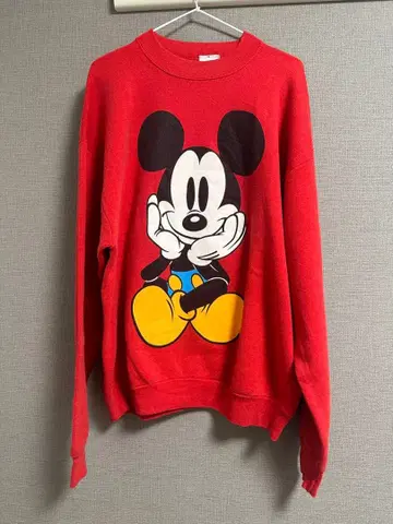 [인기] 90s 디즈니 빈티지 맨투맨 파랑 빵 미키