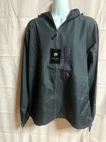 나일론 자켓 후드 부착 그레이