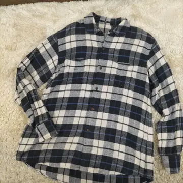 45R 플란넬 셔츠 인도산 네이비 체크